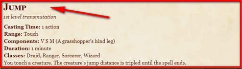running jump 5e|jump spell 5e.